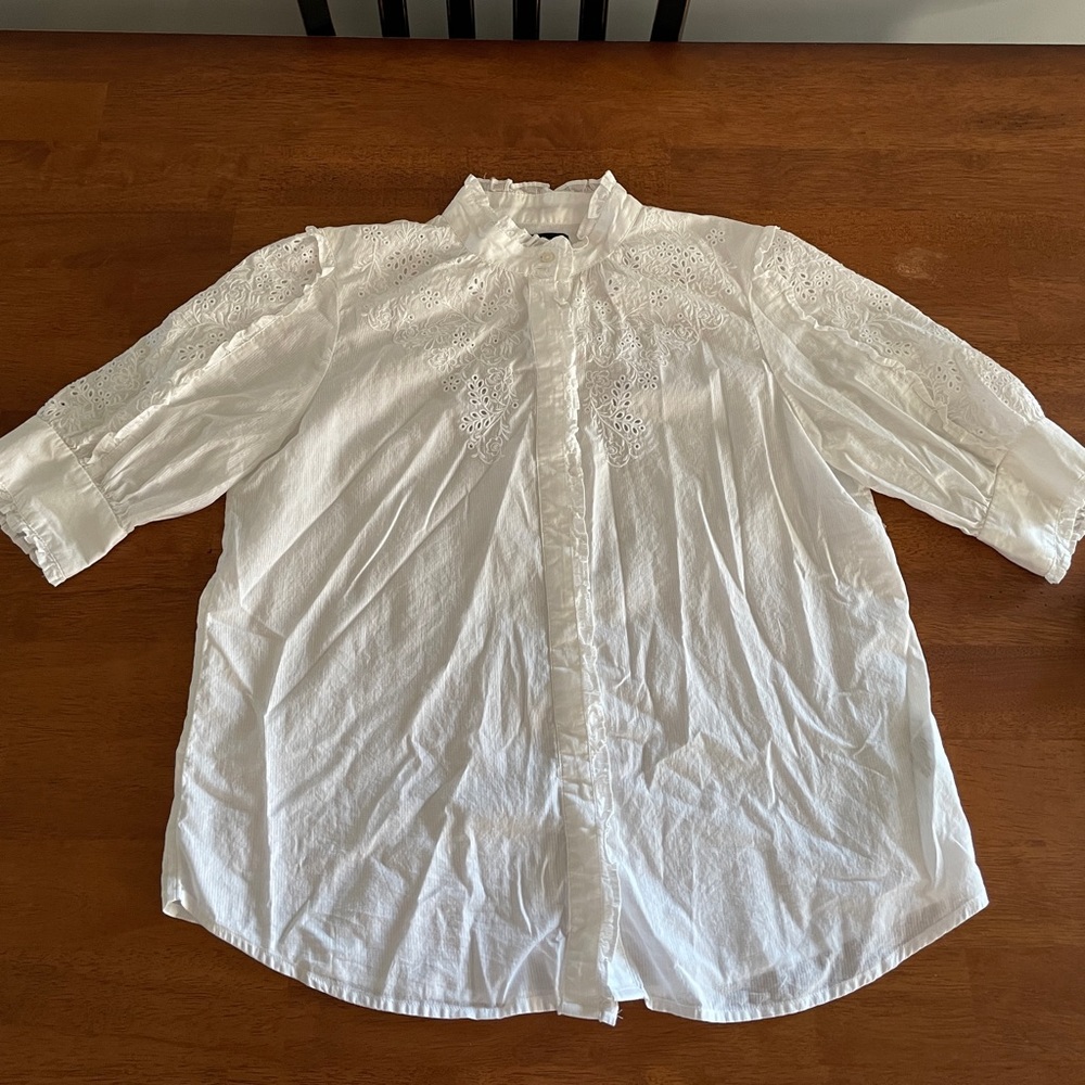 JCrew Eyelet Blouse
